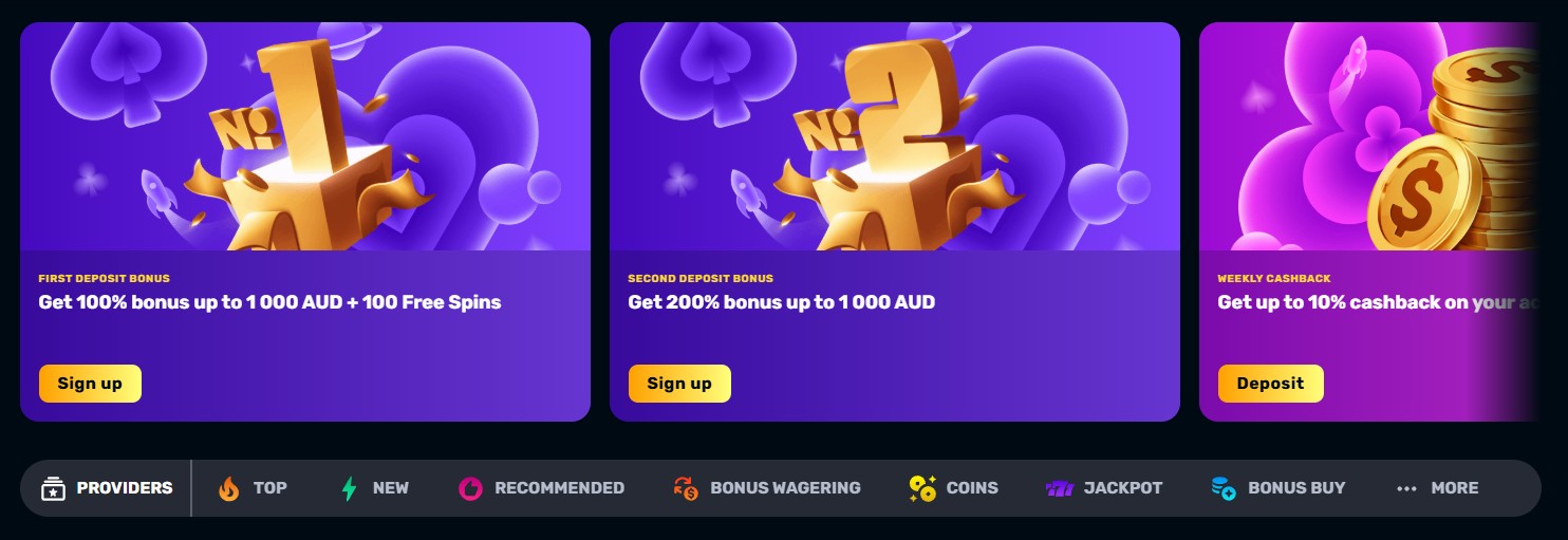 Rocketplay Bonus Cards