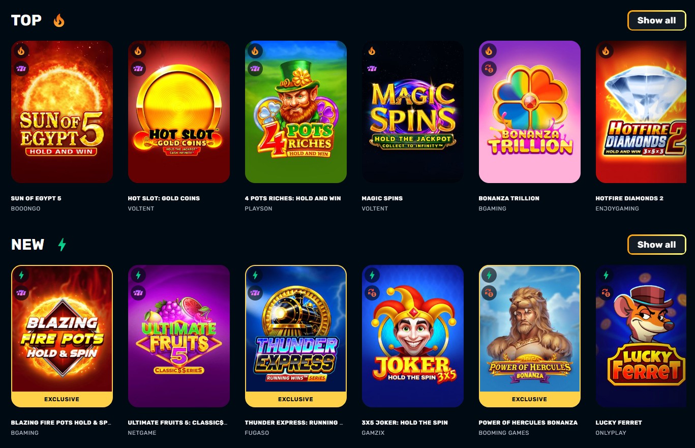 Rocketplay Top Games