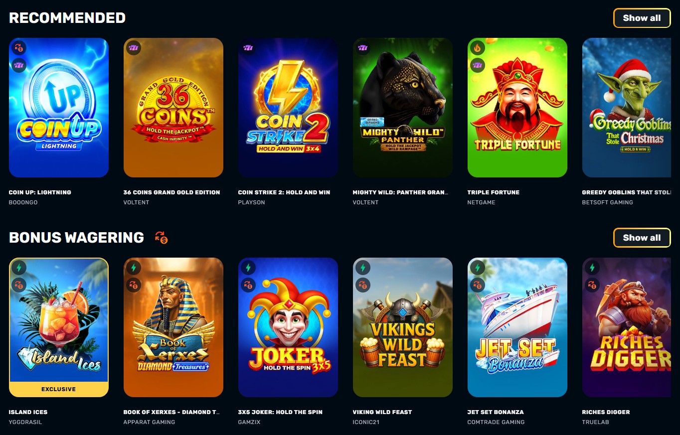 Rocketplay Recommended Games